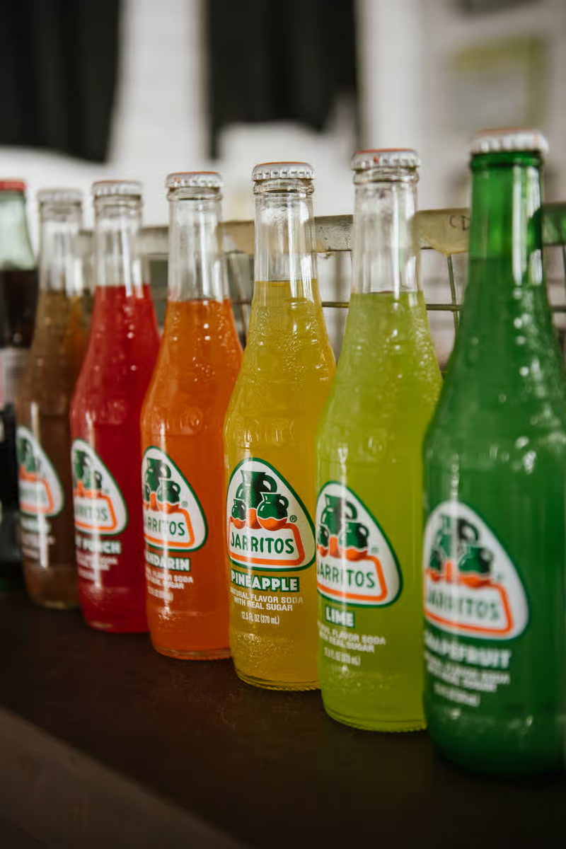 Jarritos Mexican sodas at La Lola Taco